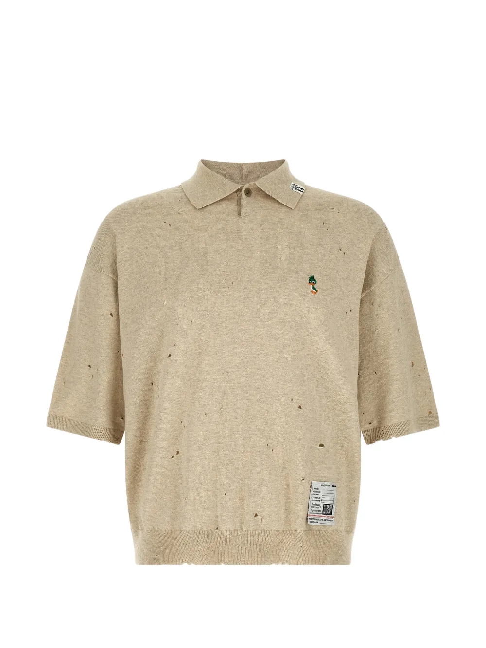 Maison MIHARA YASUHIRO logo-embroidered polo shirt - Toni neutri