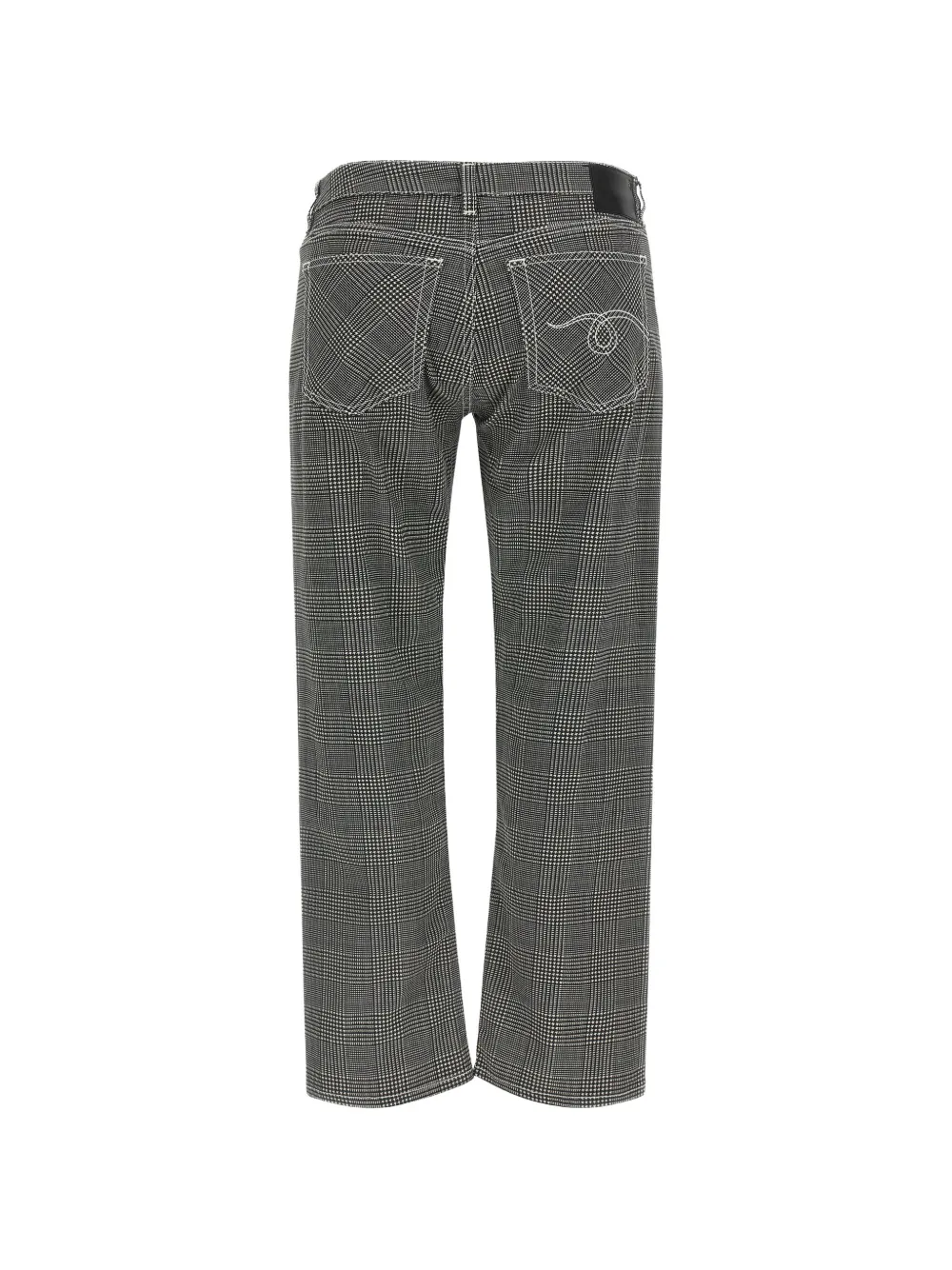  R13 Prince Of Wales Buttoned Trousers - Black 