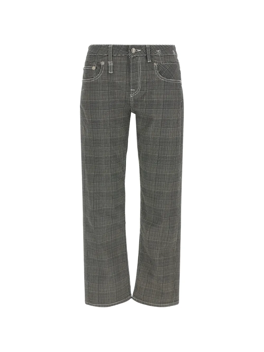 R13 Prince Of Wales buttoned trousers - Nero