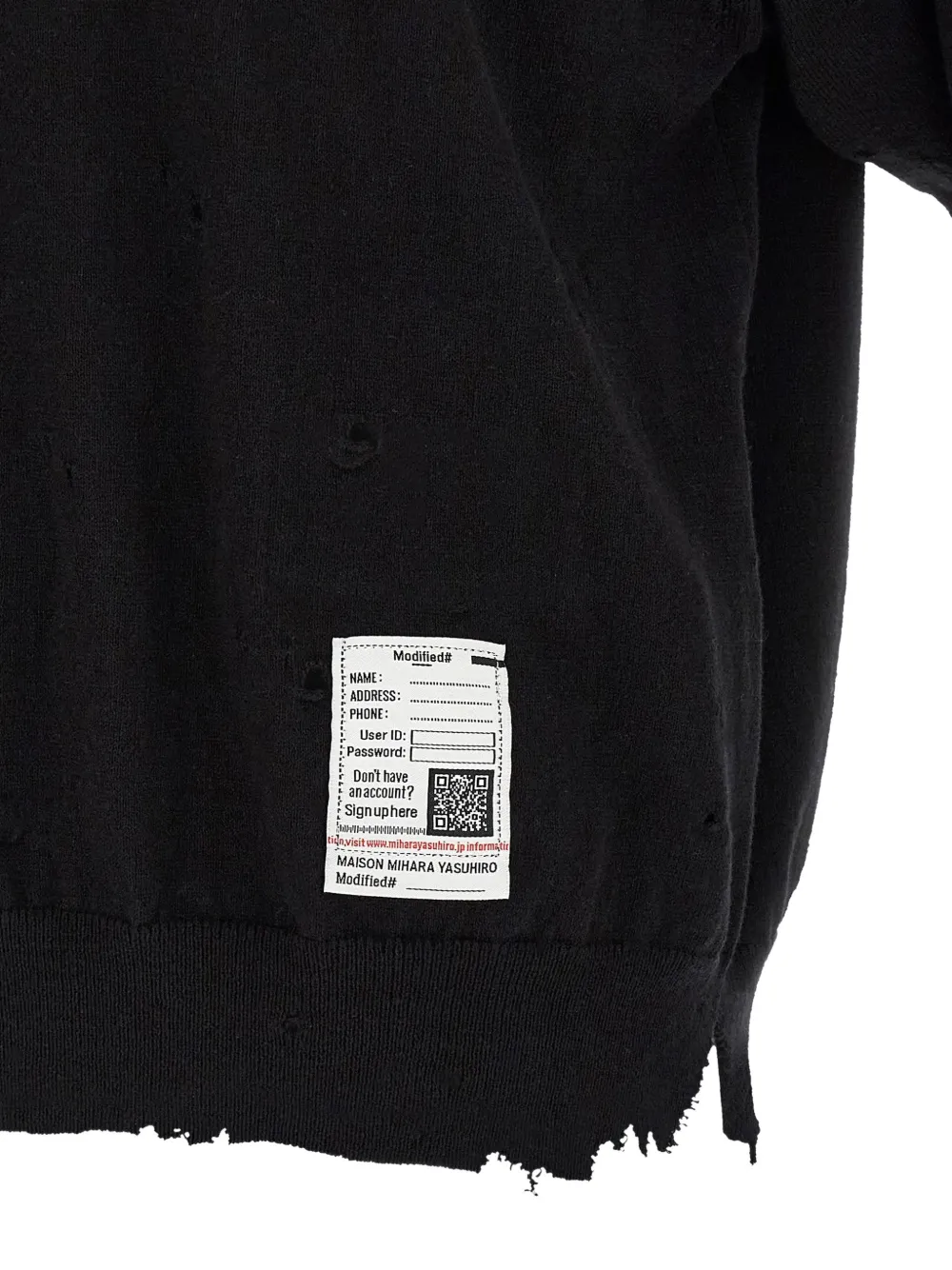 Maison MIHARA YASUHIRO Poloshirt met geborduurd logo Zwart
