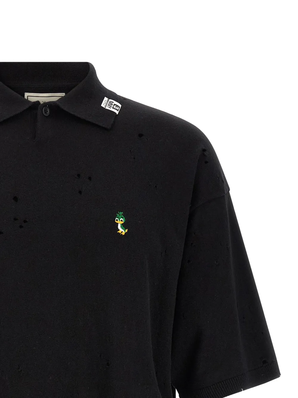 Maison MIHARA YASUHIRO Poloshirt met geborduurd logo Zwart