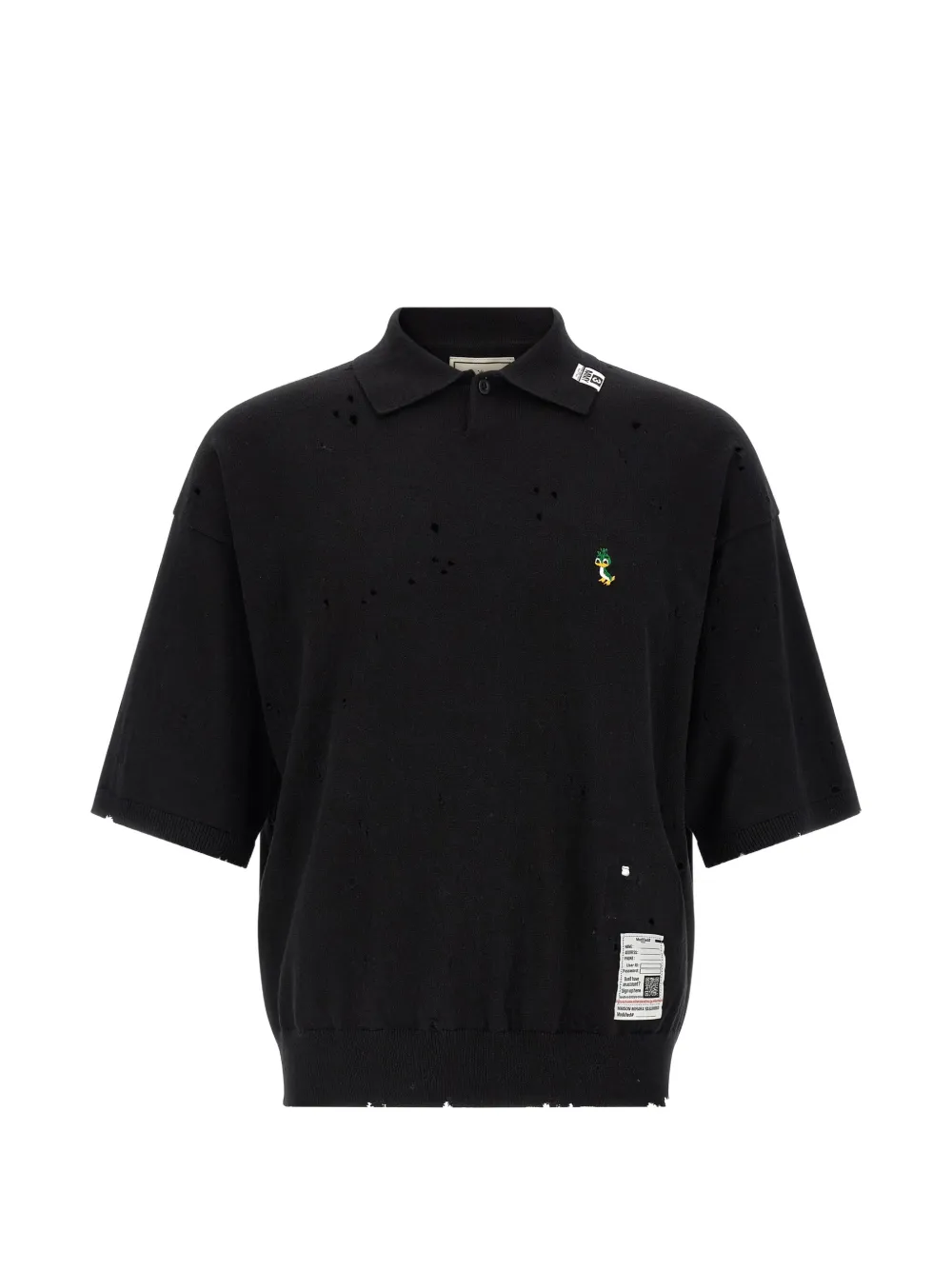 Maison MIHARA YASUHIRO logo-embroidered polo shirt - Nero