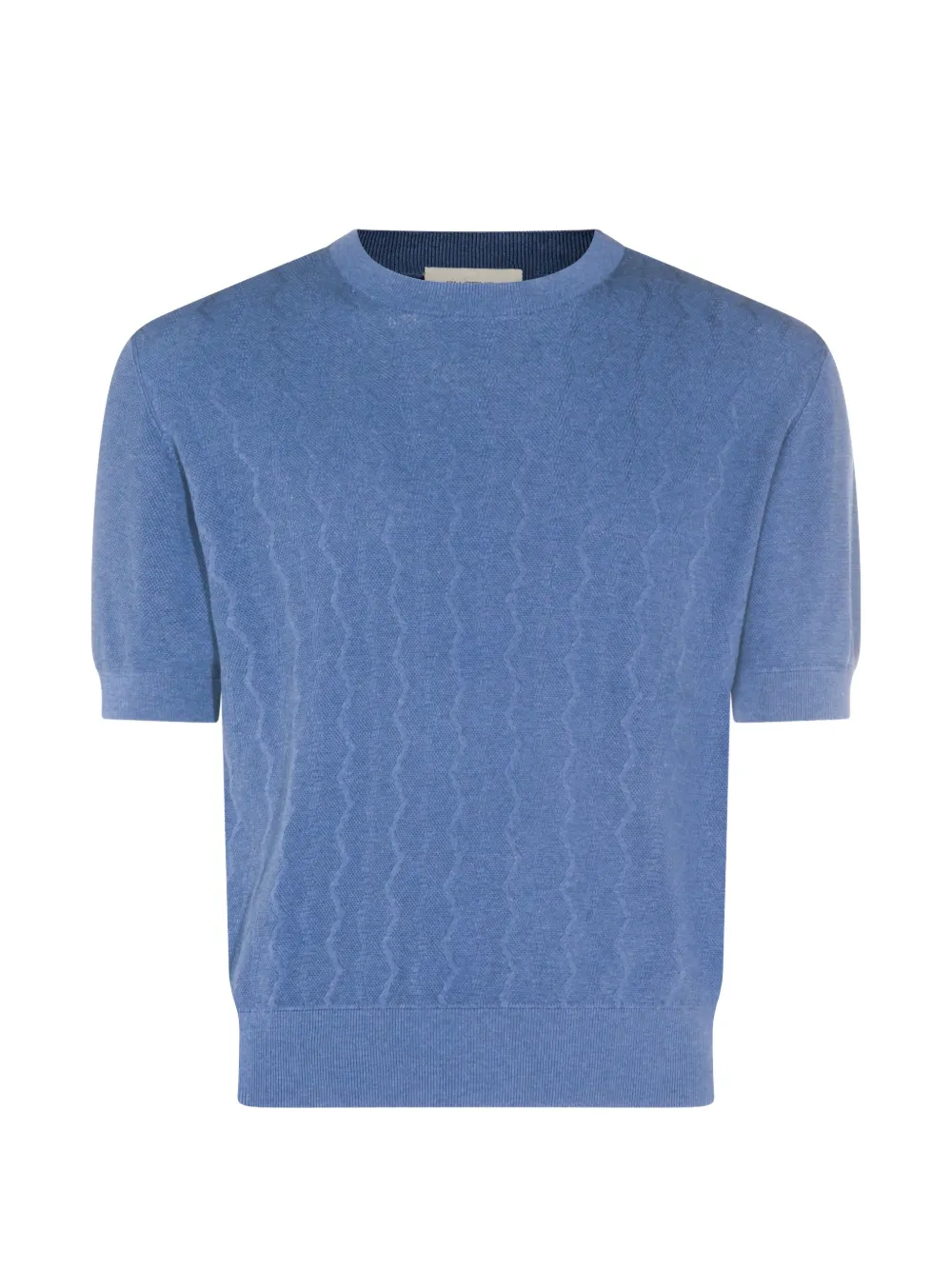Piacenza Cashmere textured knitted T-shirt - Blu