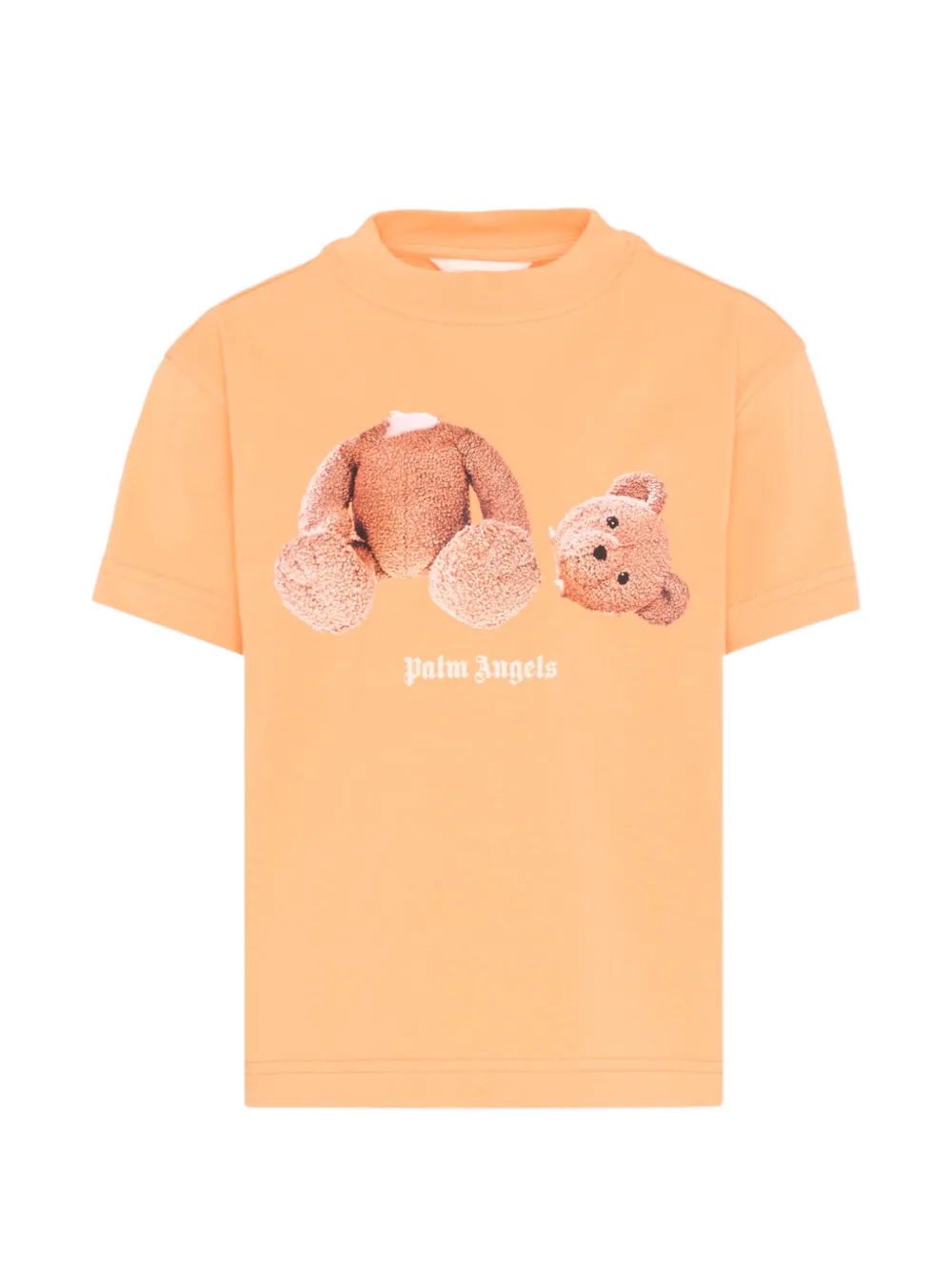 Palm Angels Kids bear-print short-sleeve T-shirt - Arancione
