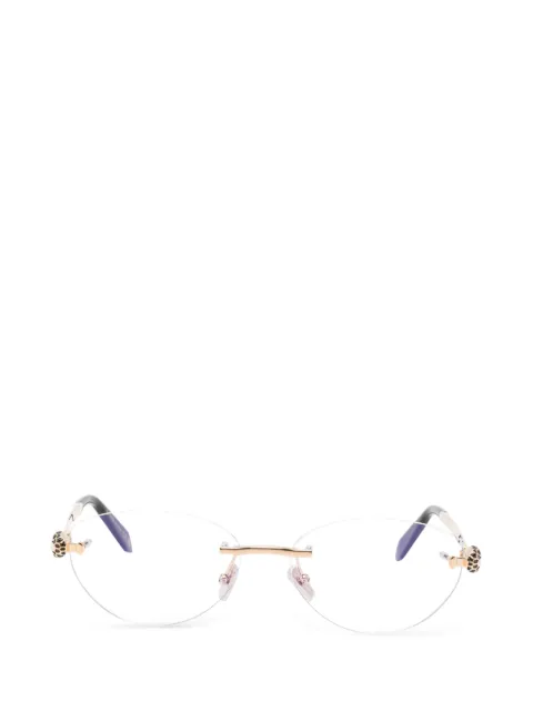 Bvlgari round rimless glasses