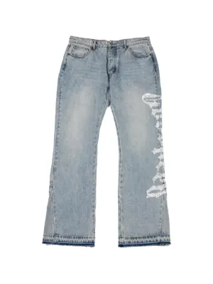 LOSTSHDWS embossed-logo Jeans | Blue | FARFETCH PH