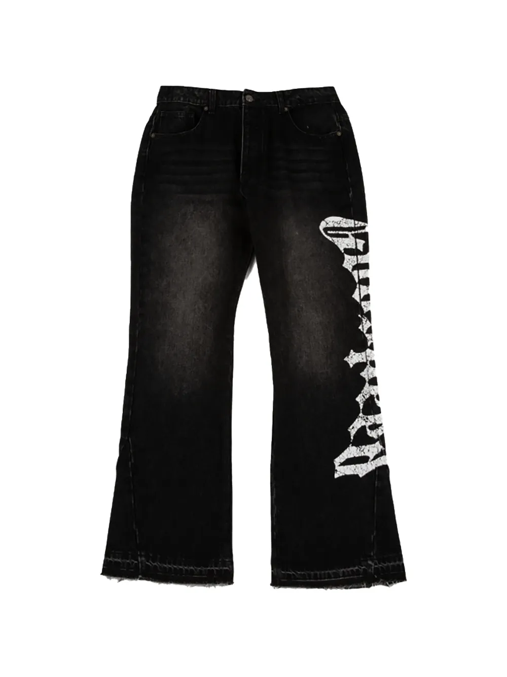 Godspeed Og-logo Flared Jeans In Black