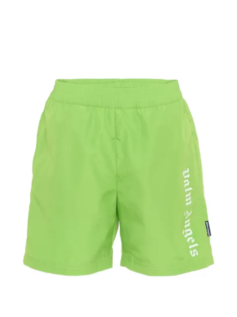 Palm Angels Kids shorts de playa con logos laterales