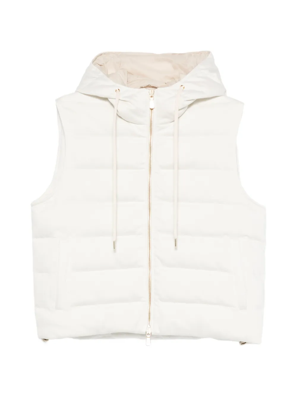 Eleventy quilted-pattern gilet - Nude