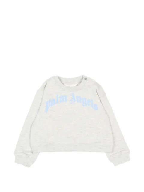 Palm Angels Kids sudadera con cuello redondo y logo estampado