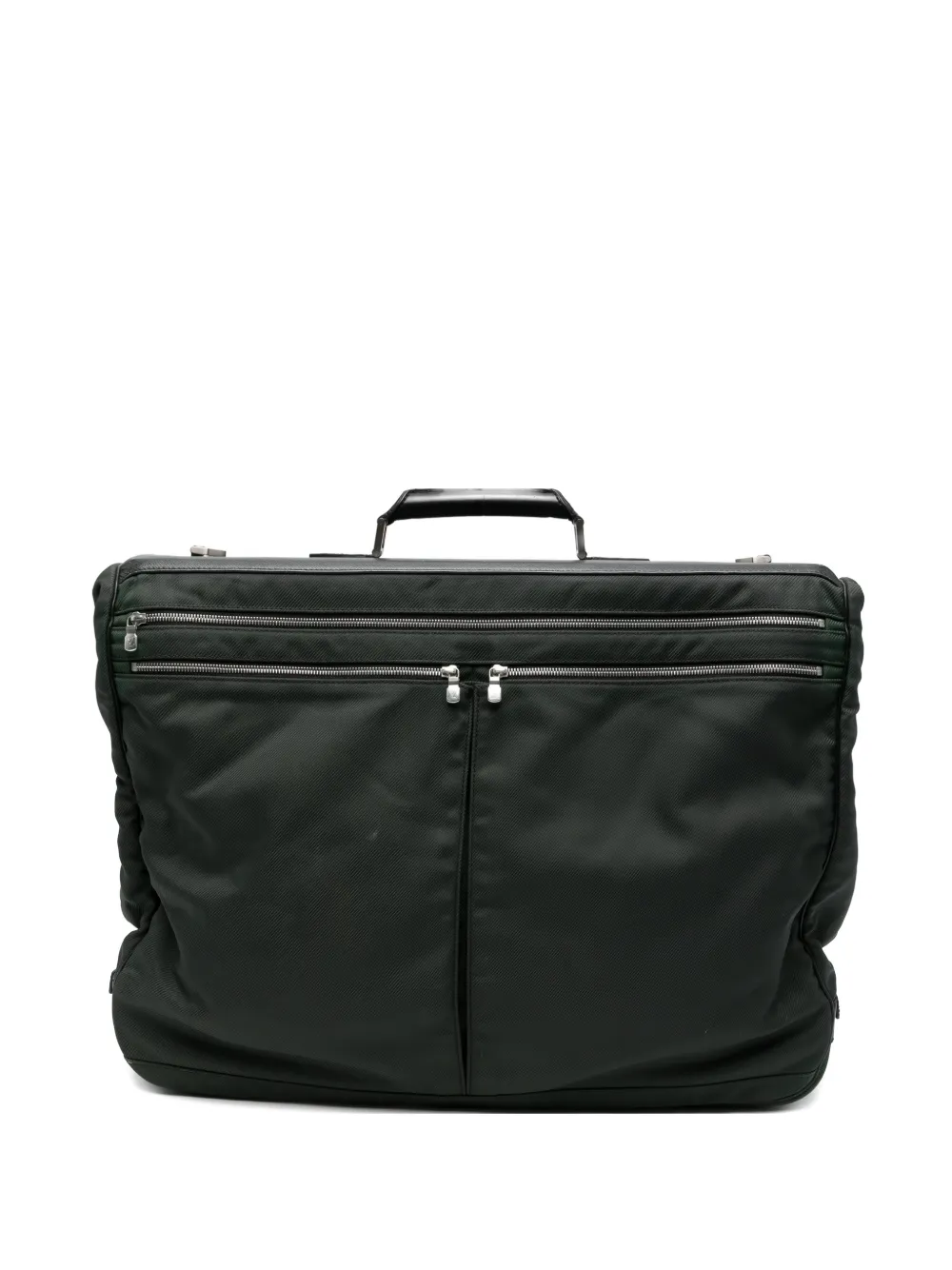 Louis Vuitton Pre-Owned 2000s zipped leather clothing bag - Green