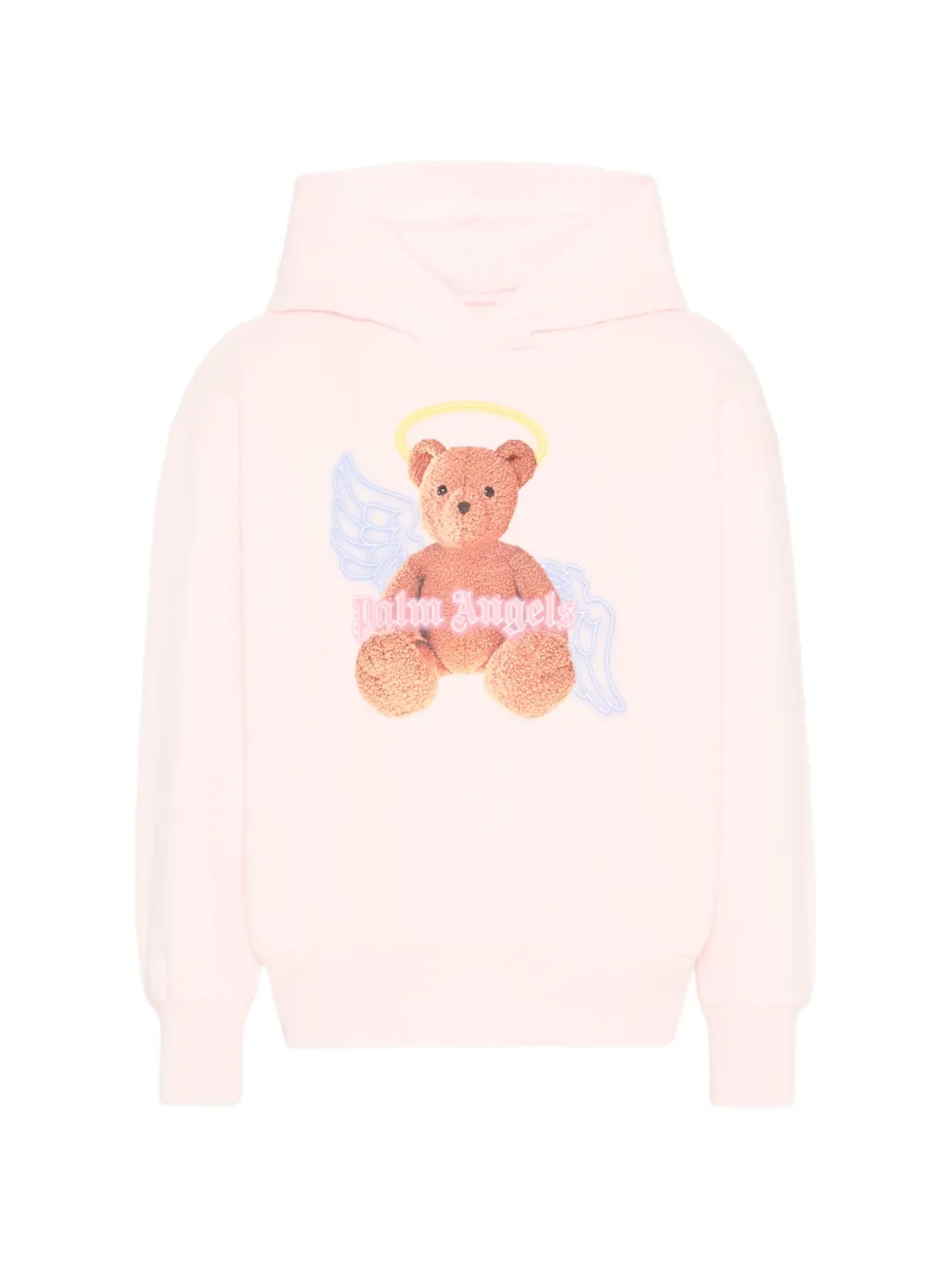 Palm Angels Kids teddy-print hoodie - Rosa