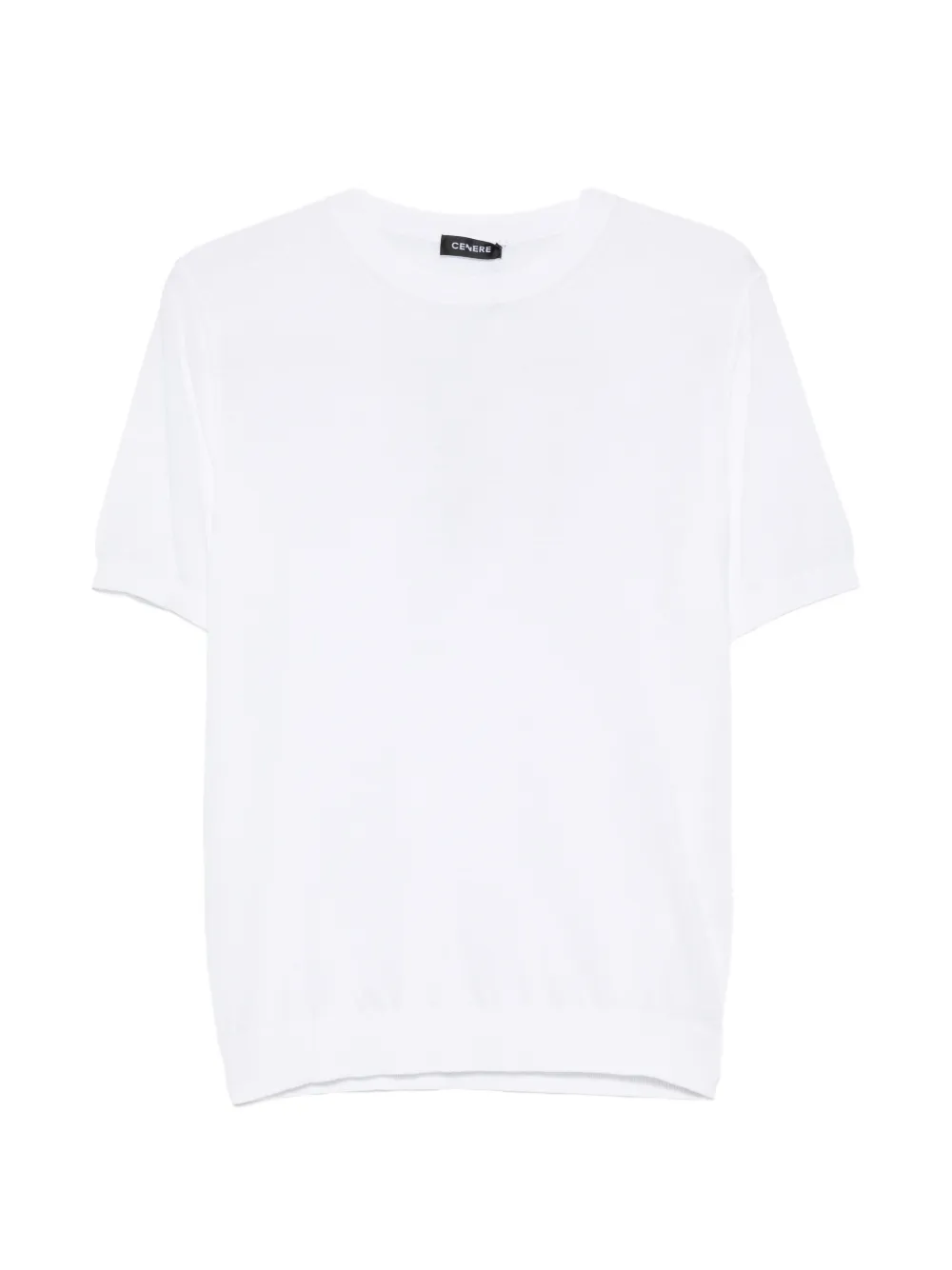 Cenere GB fine-knit T-shirt - Bianco