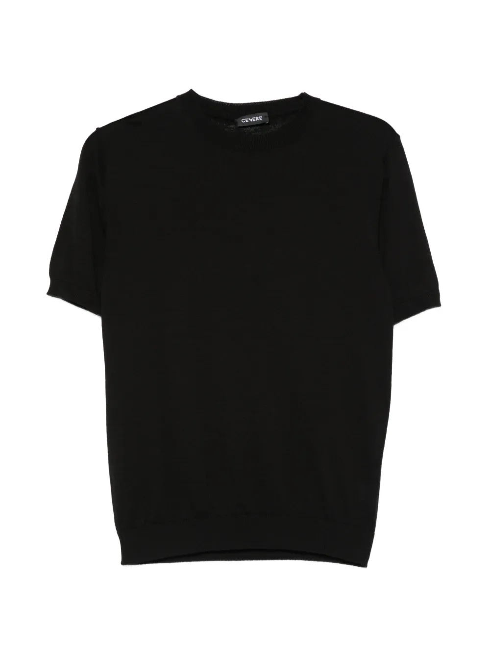 Cenere GB fine-knit T-shirt - Schwarz