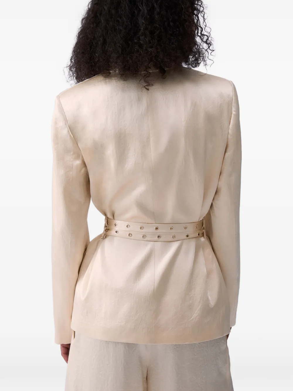 Liu Jo Belt-detail Single-breasted Blazer - Neutrals 