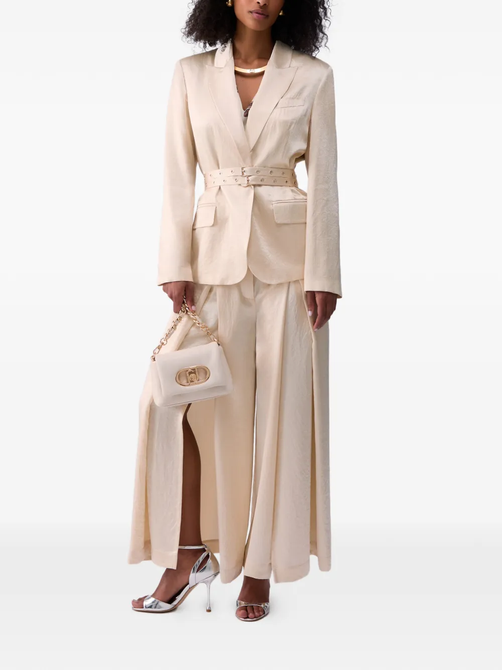  Liu Jo Belt-detail Single-breasted Blazer - Neutrals 