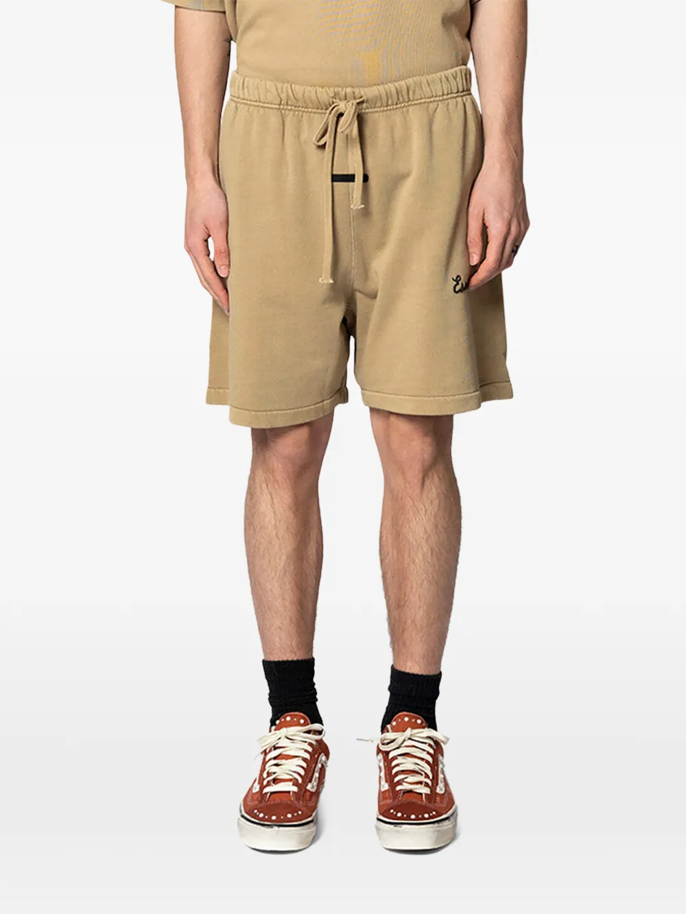 FEAR OF GOD ESSENTIALS logo-print cotton shorts - Toni neutri