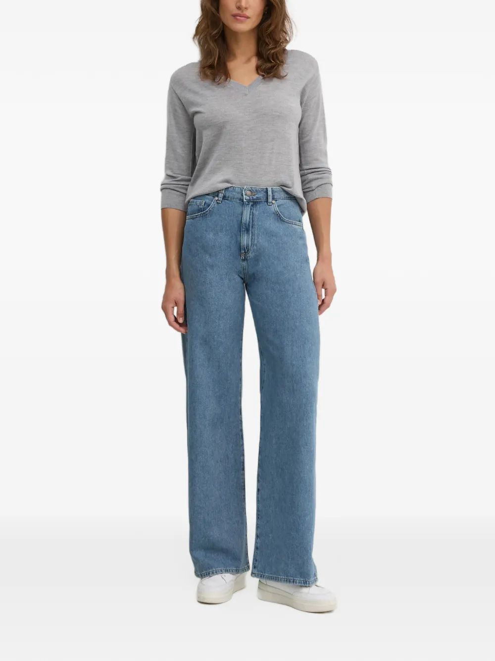 Benetton V-neck sweater Grijs