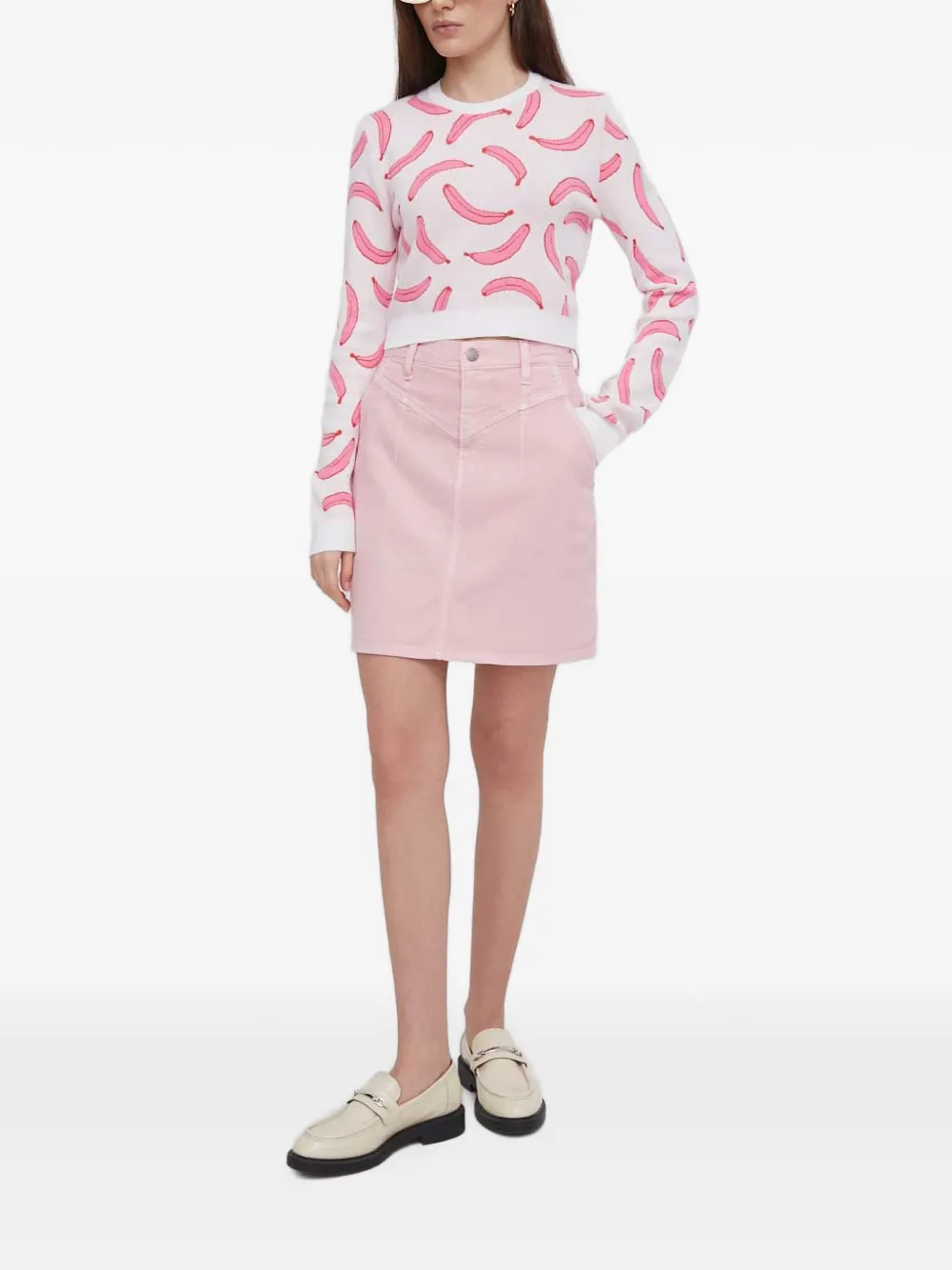 Benetton Trui met bananenprint Roze