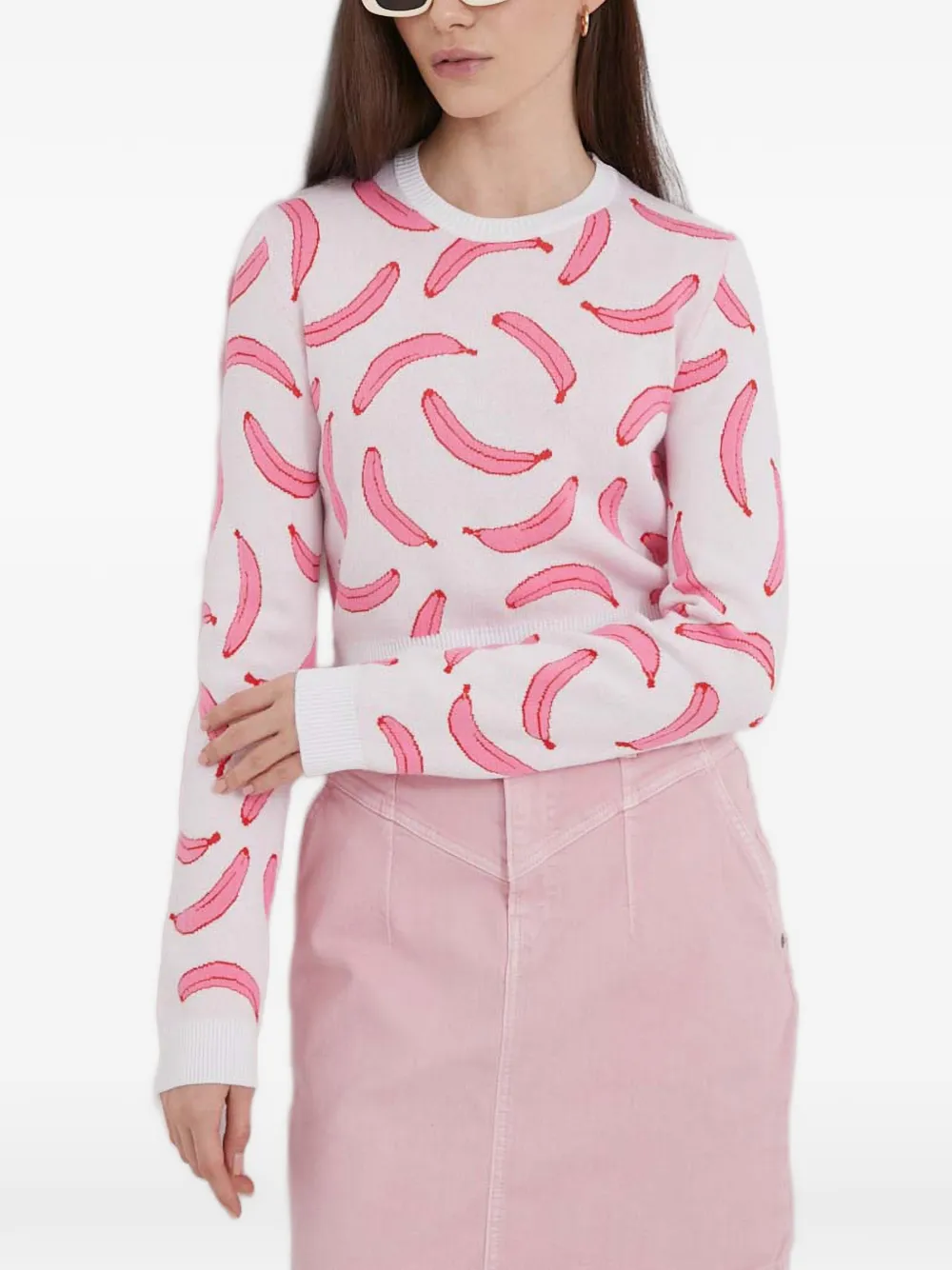 Benetton banana-print intarsia sweater