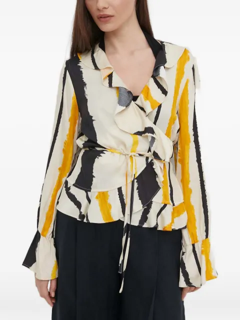 Sisley ruffled wrap blouse