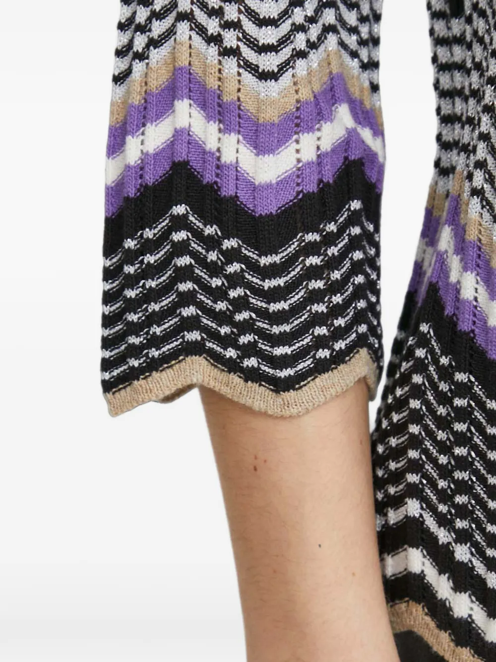 Sisley Trui met zigzag-print Zwart