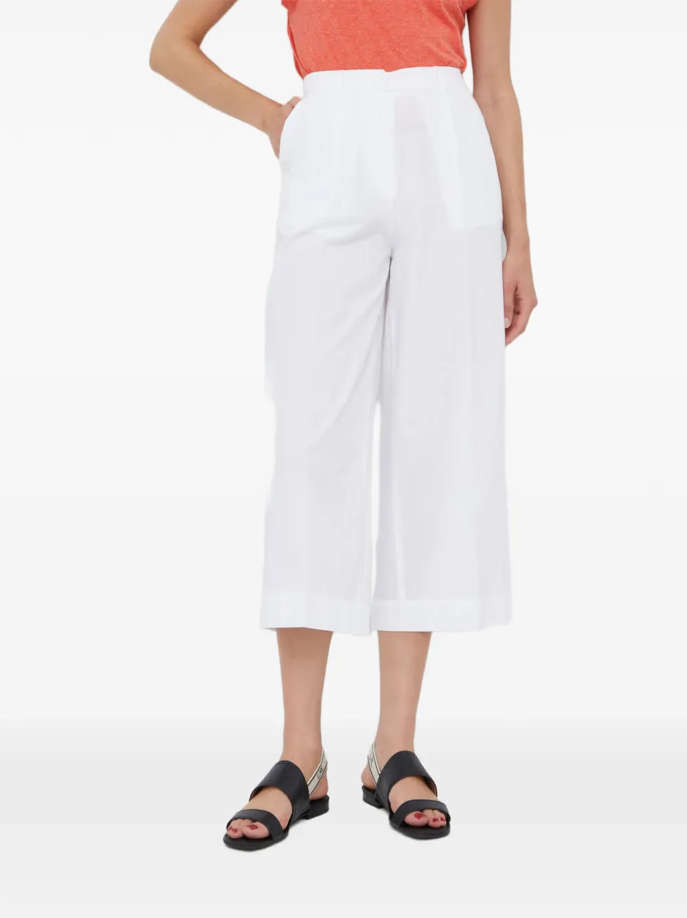 Sisley high-waisted cropped trousers