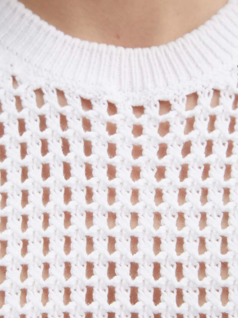 Benetton Gehaakte cropped trui Wit
