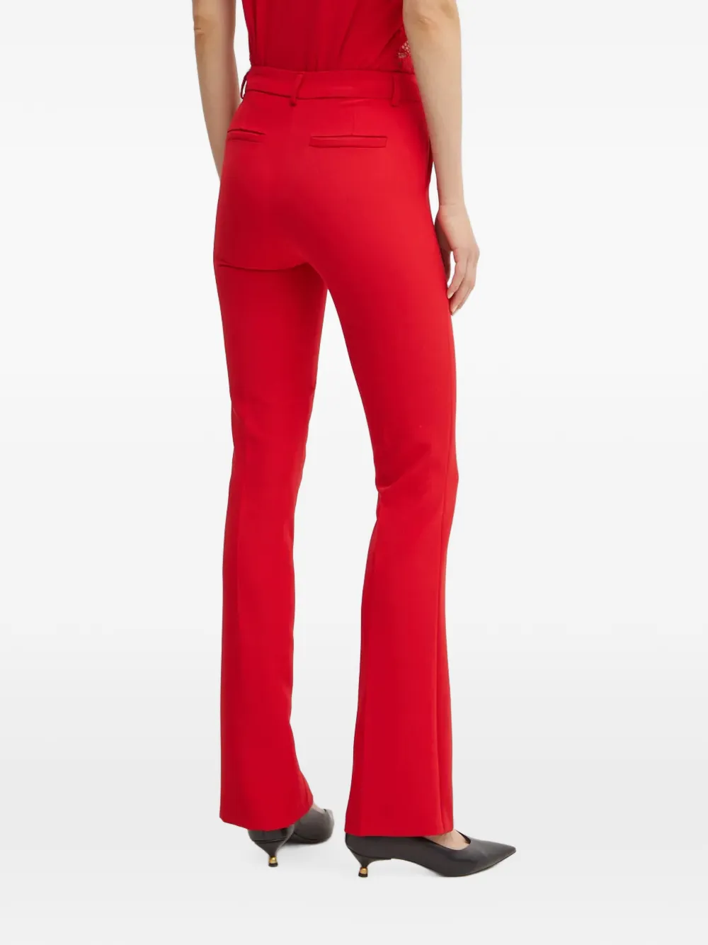 Silvian Heach Reif uitlopende pantalon met persvouw Rood