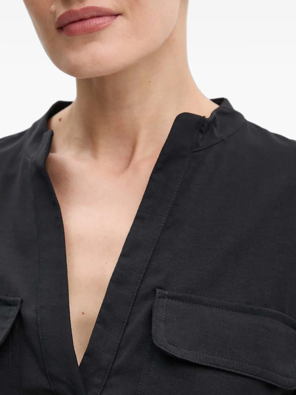 Silvian Heach Reimba mini-jurk met klepzak en ceintuur Zwart