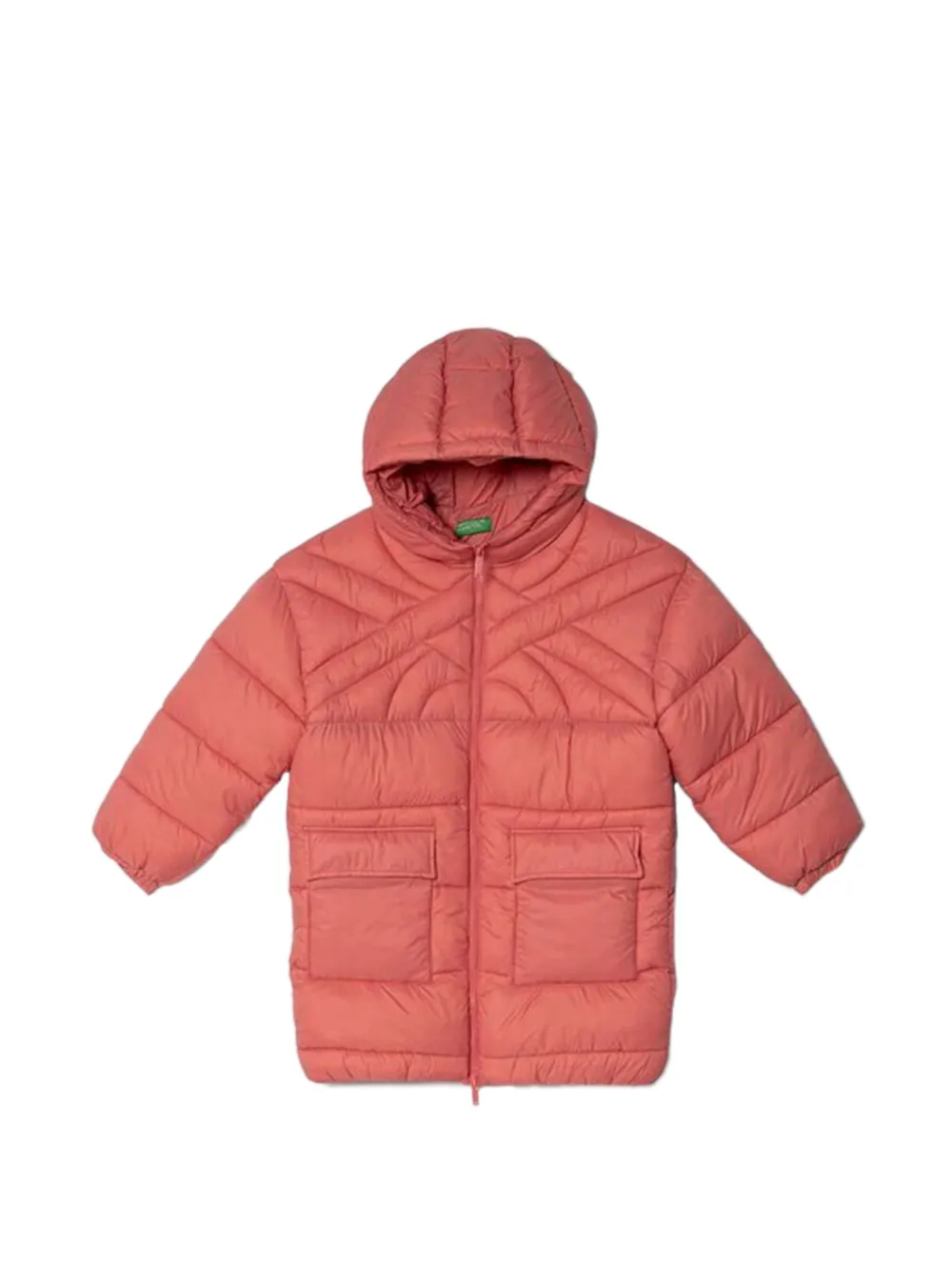 Benetton quilted hooded jacket - Arancione