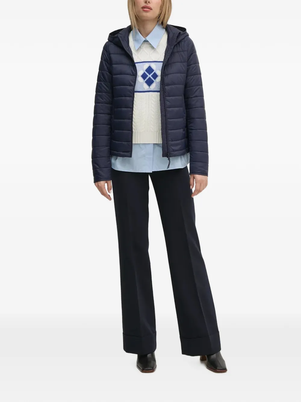 Benetton Argyle-pattern Sweater In Neutrals