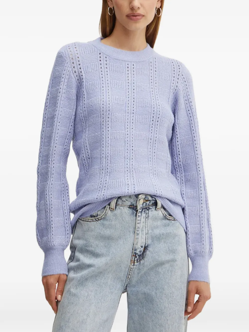 Silvian Heach Umok open-work round-neck sweater