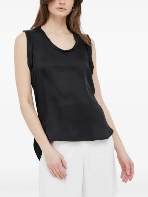 Sisley blusa sin mangas con volantes