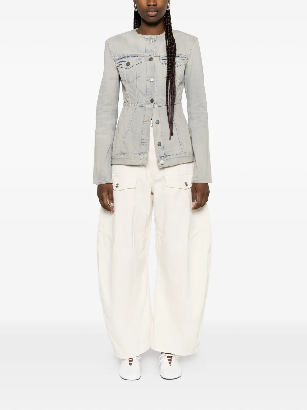Haikure Denim jack Blauw