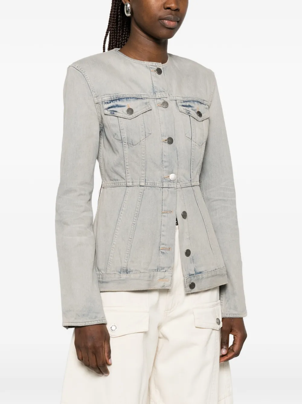 Haikure Denim jack Blauw