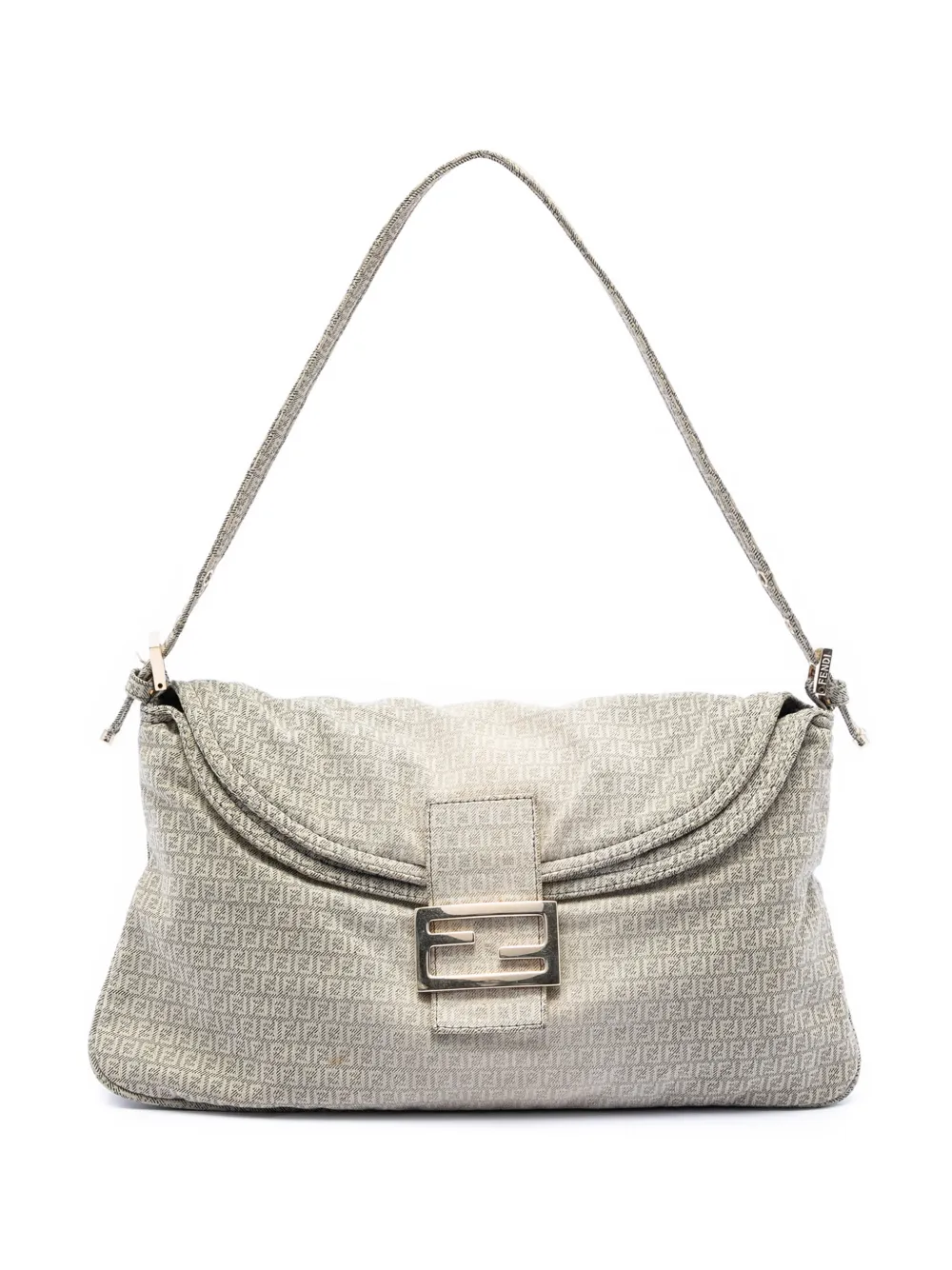 Fendi Pre-Owned 2000-2010 Micro Zucchino Canvas Double Flap shoulder bag - Grigio