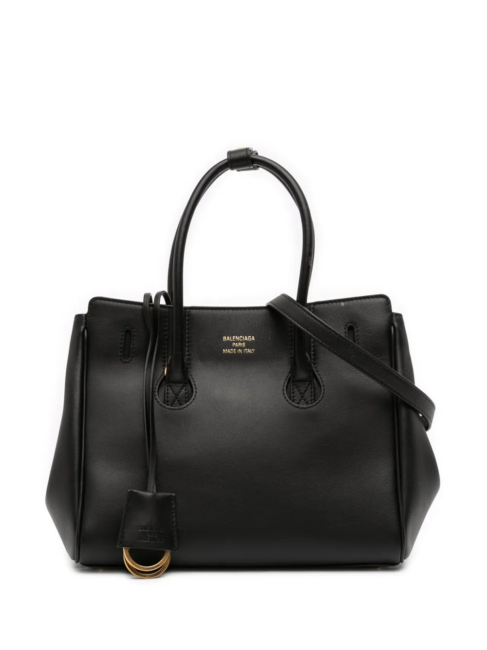 Balenciaga Pre-Owned 20th Century Mini Smooth Calfskin Hampton Carry All satchel - Nero