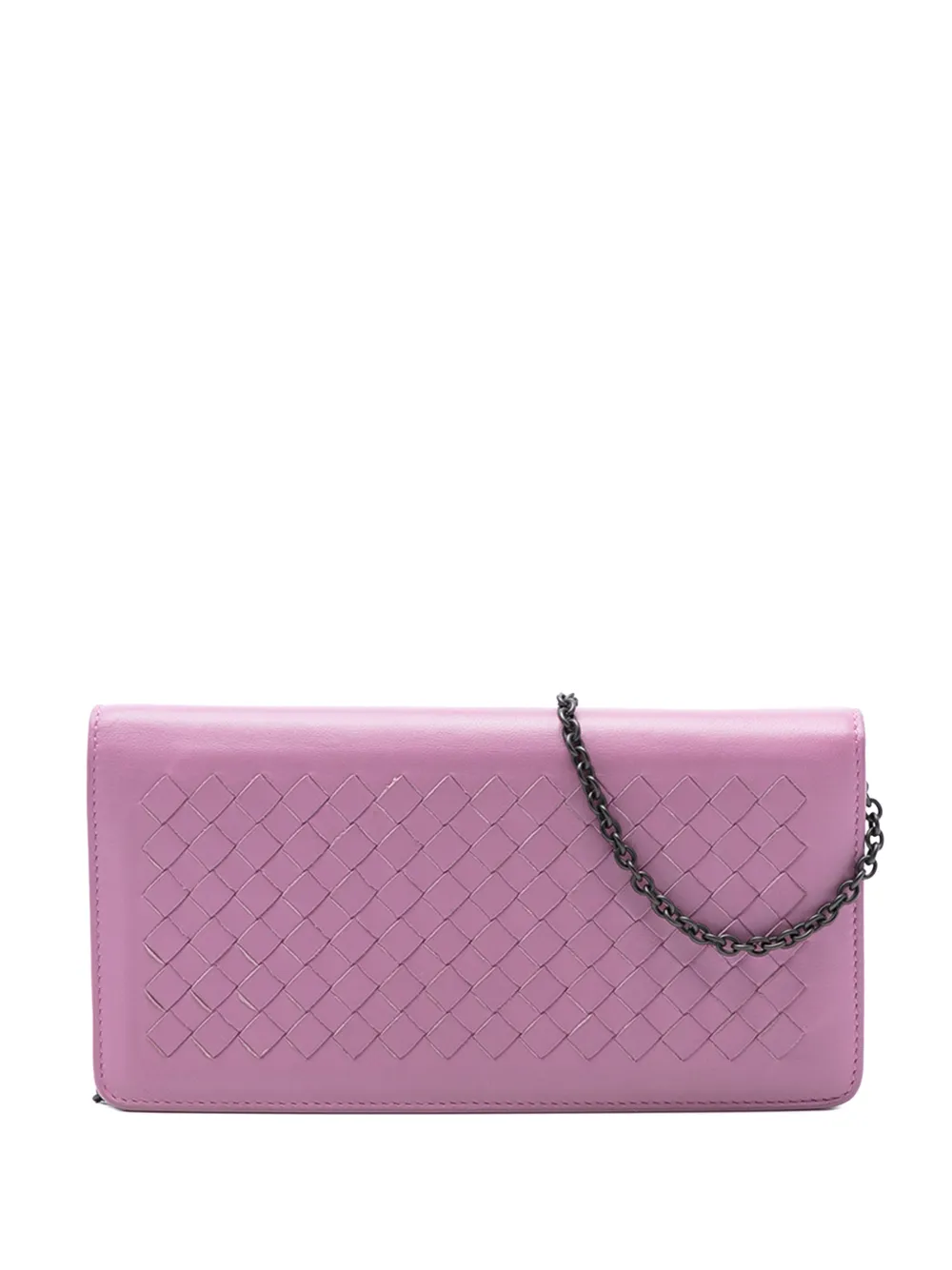 Bottega Veneta Pre-Owned 2012-2025 Nappa Intrecciato Continental Wallet on Chain crossbody bag - Viola