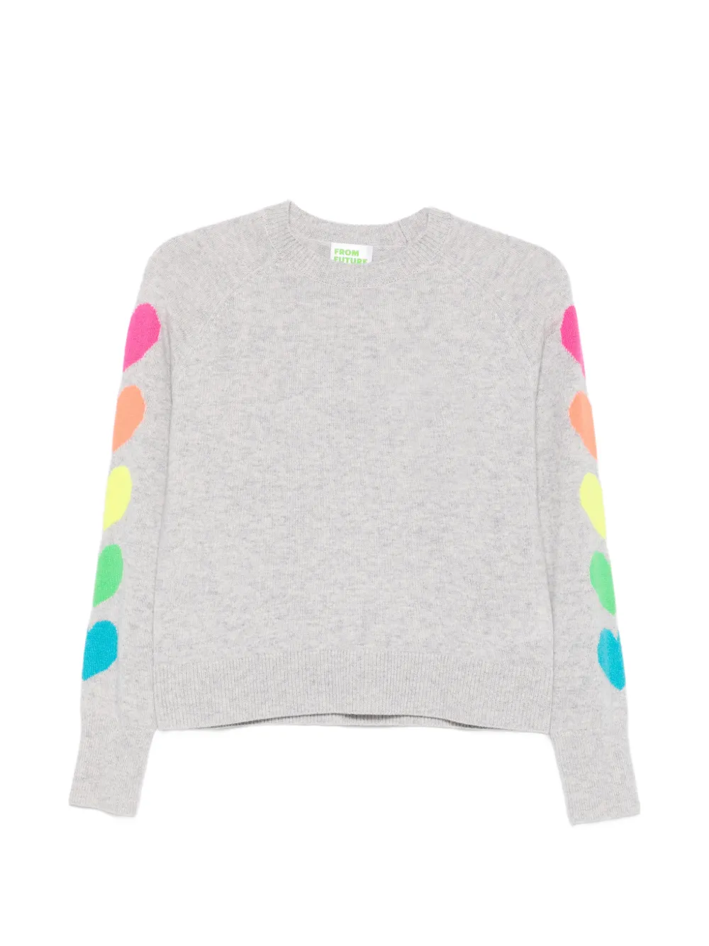 FROM FUTURE heart-intarsia raglan-sleeve sweater - Grigio