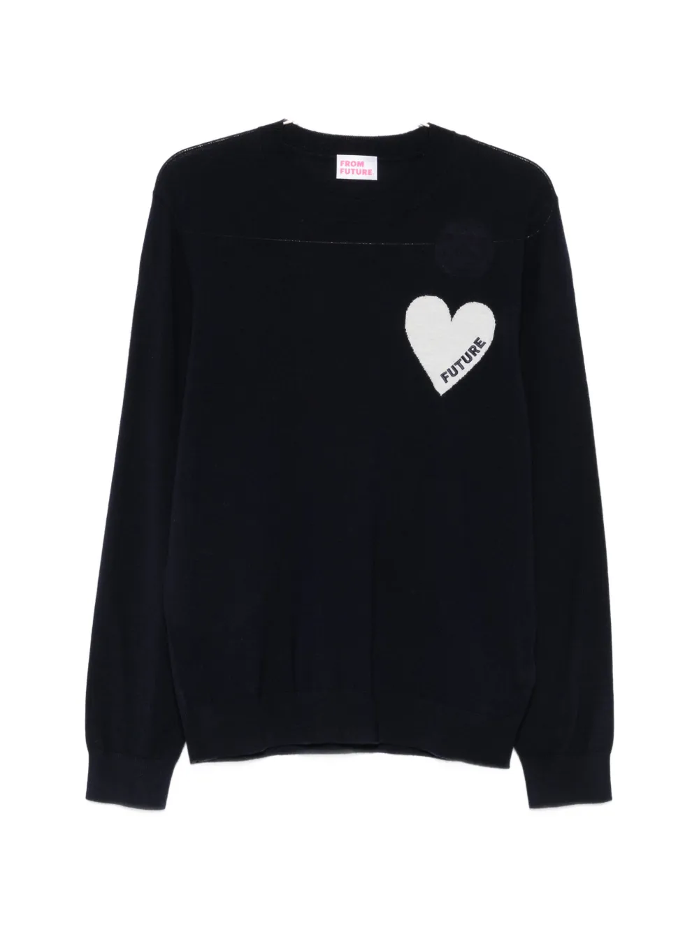 FROM FUTURE heart-intarsia sweater - Blu