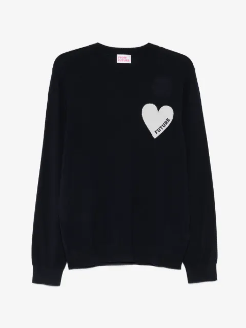 FROM FUTURE heart-intarsia sweater