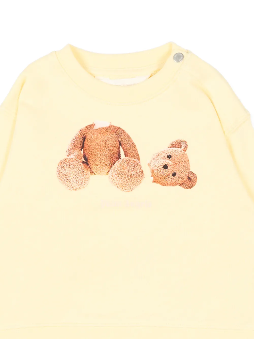  Palm Angels Kids Bear-print Sweatshirt - Yellow 