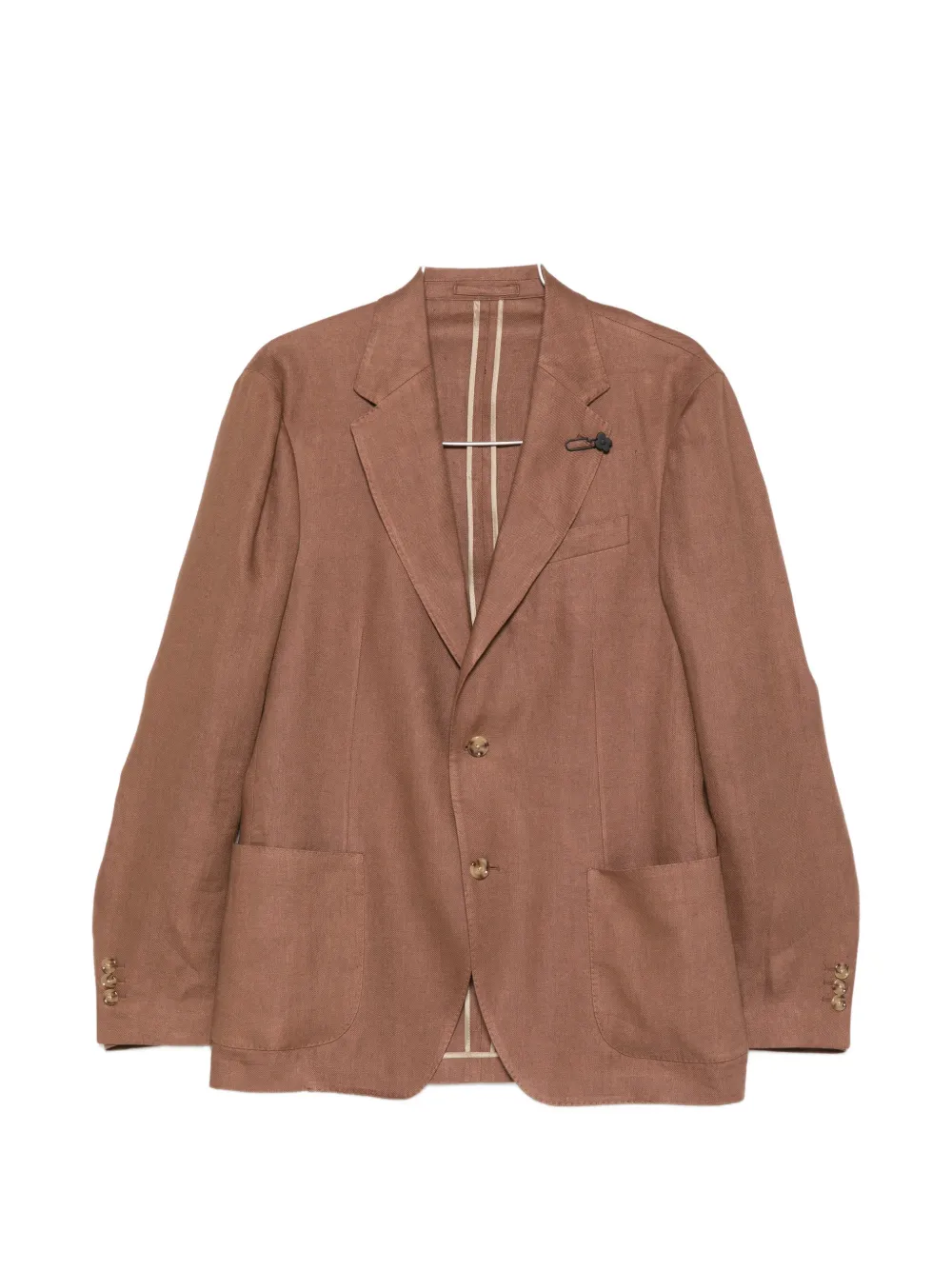 Lardini logo-detail single-breasted suit - Marrone