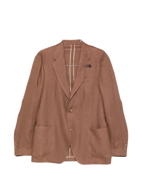 Lardini logo-detail single-breasted suit