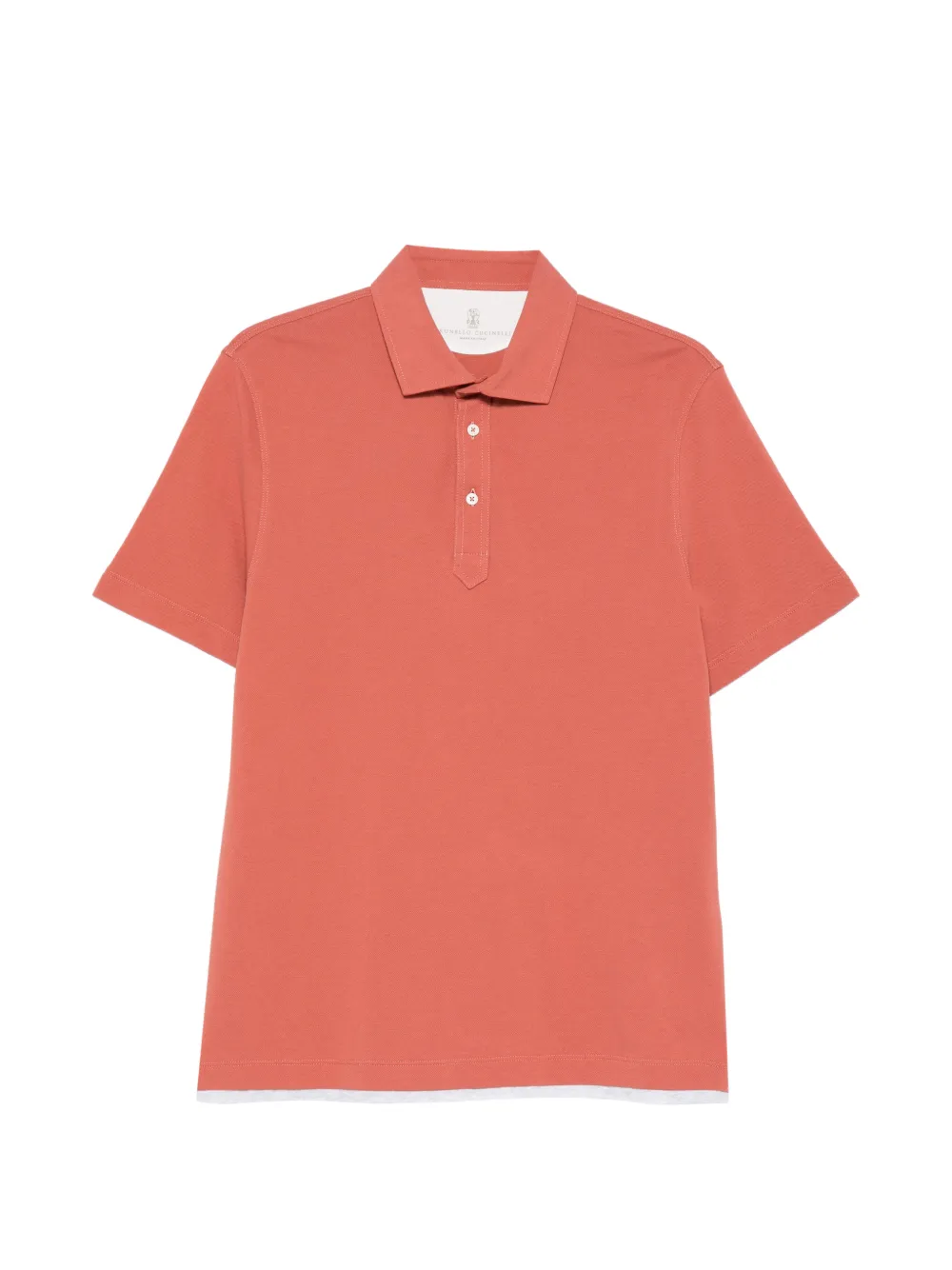 Brunello Cucinelli Poloshirt mit Kontrastdetail - Orange