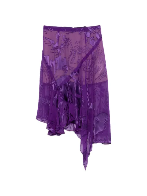 DSQUARED2 floral asymmetric mini skirt