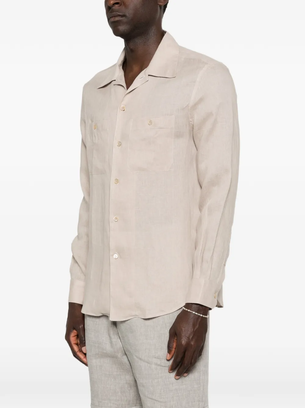 Brunello Cucinelli Overhemd met zak Beige