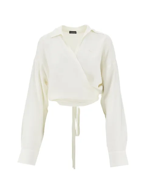 Emporio Armani wrap tie-detail top