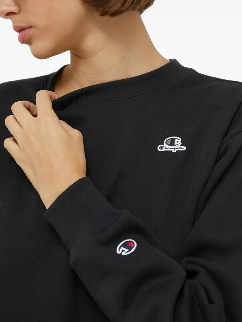 Champion Trui met logopatch Zwart